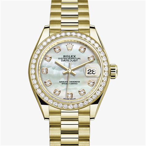 rolex 28mm ladies datejust watch